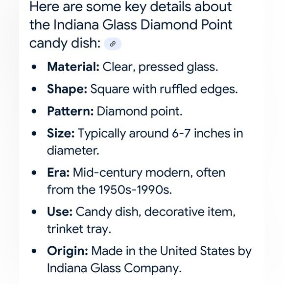 Indiana Glass Clear Diamond-Cut Bowl Trinket Dish - Picture 13 of 13